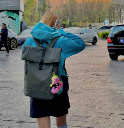 Muscle Girl Plush Bag Charm - Funny Y2K Streetwear Keychain for Gym & Backpack